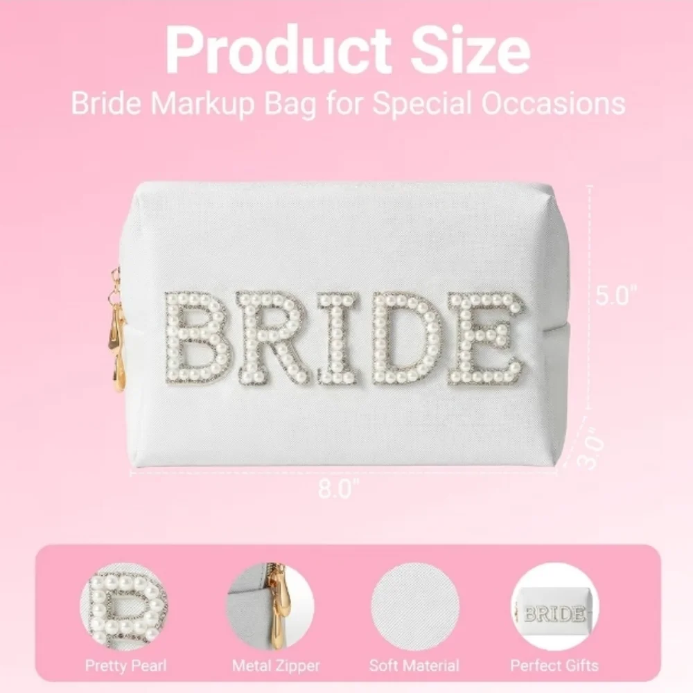 Bride Pearl Makeup Bag